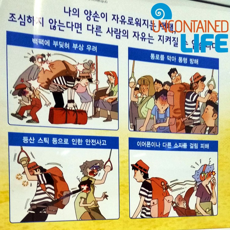 Seoul Subway Backpacker Comic Strip