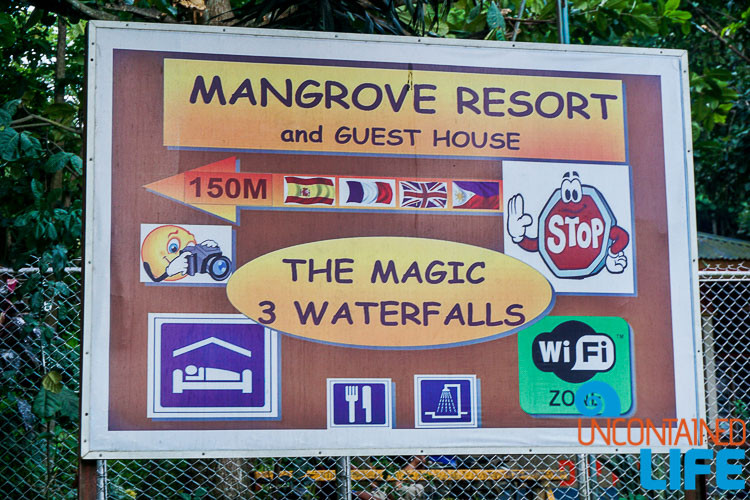 Mangrove Resort Sign, Langogan, Philippines, Uncontained Life