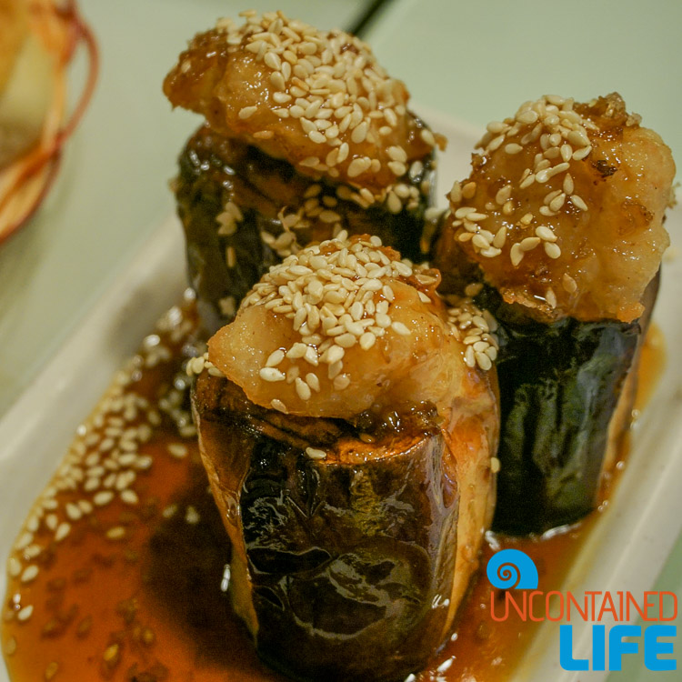 Dim Sum, Stuffed Eggplant, Hong Kong, Uncontained Life