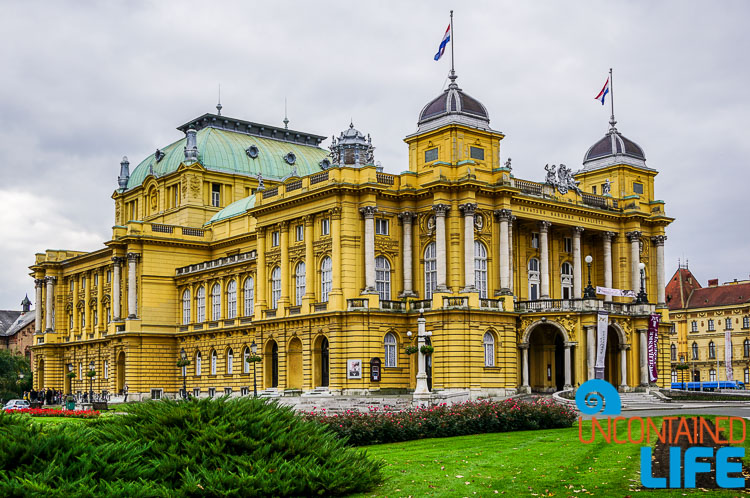 Croatian National Theatre, exploring central Zagreb, Croatia, Uncontained Life