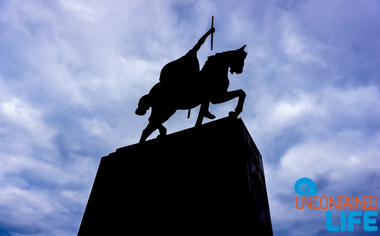 Statue, exploring central Zagreb, Croatia, Uncontained Life