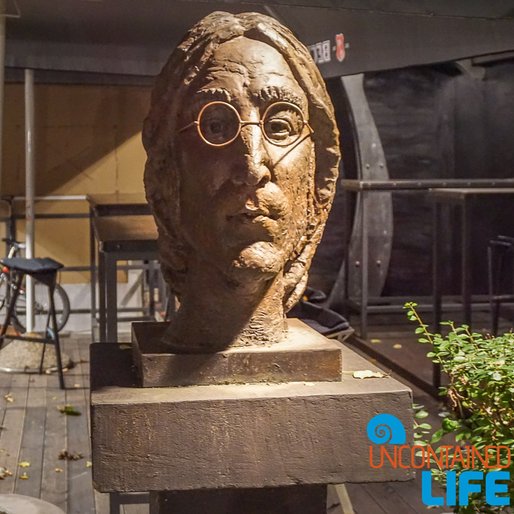 Beertija, John Lennon sculpture, exploring central Zagreb, Croatia, Uncontained Life
