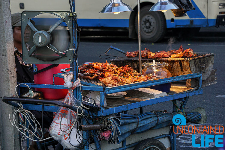Street Food, Bangkok, Thailand, Save money on food while traveling, Uncontained Life
