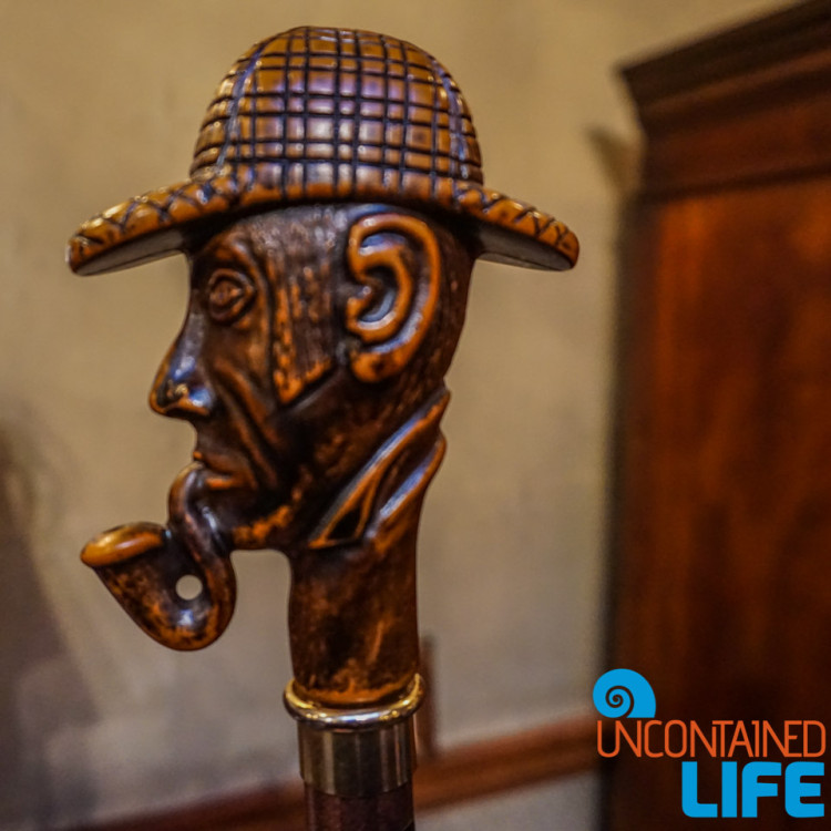 Sherlock Holmes Cane, London sights for book lovers, Uncontained Life