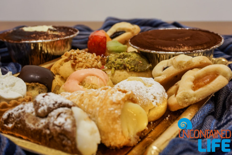 Italian Pastries, Save money on food while traveling, Uncontained Life