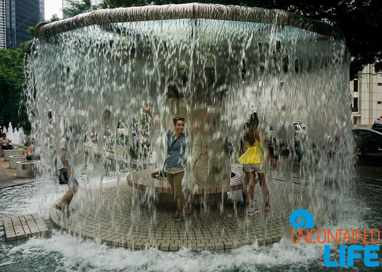 Hong Kong, Fountain, Traveling as a Couple, Uncontained Life