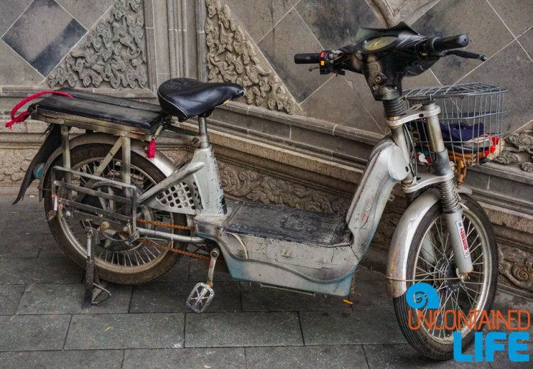 Vintage Motor Bike, 24 Hours in Shanghai, China, Uncontained Life