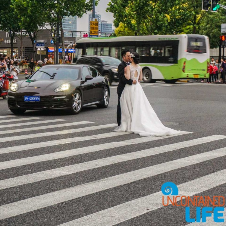 Wedding Photograph, Porsche, street, 24 Hours in Shanghai, China, Uncontained Life