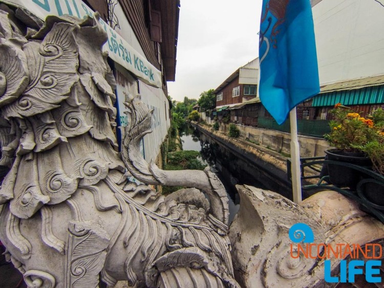 Canal and Statue, Celebrating Songkran in Chiang Mai, Thailand, Uncontained Life