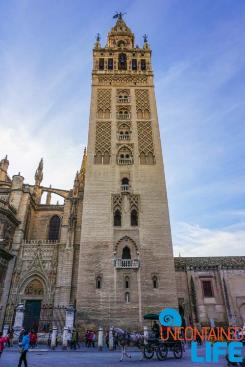 Giralda Bell Tower, Cathedral of Seville, Beautiful Places in Seville, Spain, Uncontained Life