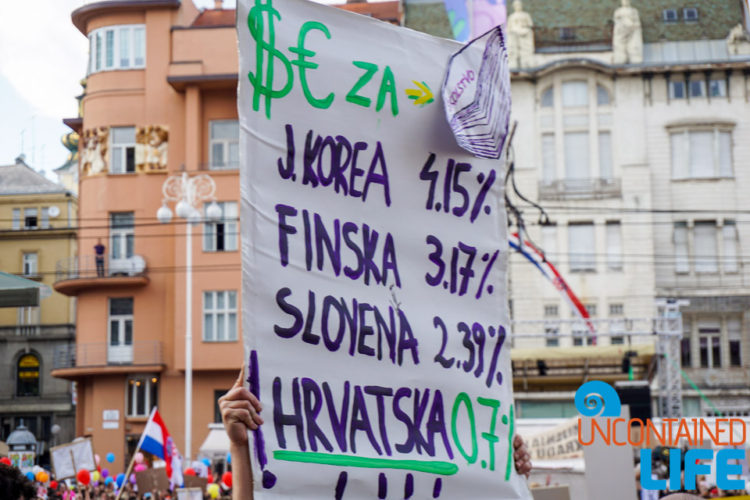 Education Protest, Visit Zagreb, Croatia, Uncontained Life