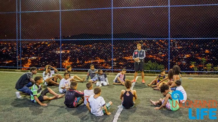 Soccer Team, visiting favelas in Rio de Janeiro, Brazil, Street Child United, Uncontained Life