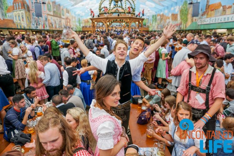 Find a table, Celebrate Oktoberfest, Munich, Germany, Uncontained Life