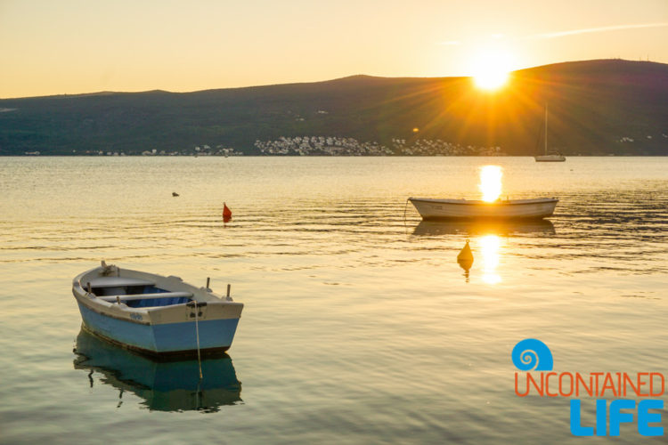 Sunset, Kotor Bay, Things to do in Tivat, Montenegro, Uncontained Life