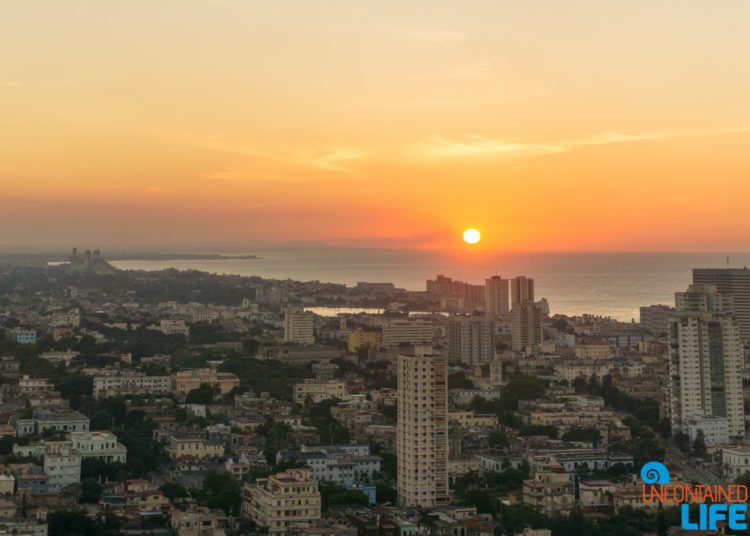 Sunset, view, Americans visiting Havana, Cuba, Uncontained Life