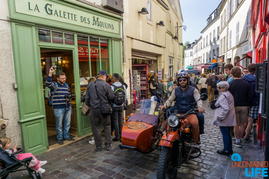 Bakery, Motorcycle, Amélie’s Montmartre, Paris, France, Uncontained Life