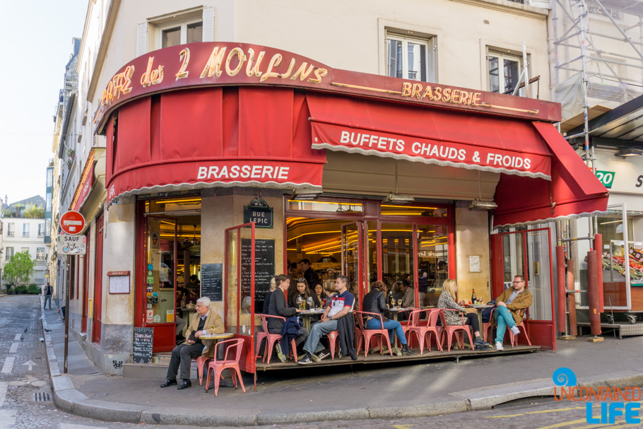 Cafe 2 Moulins, Amélie’s Montmartre, Paris, France, Uncontained Life