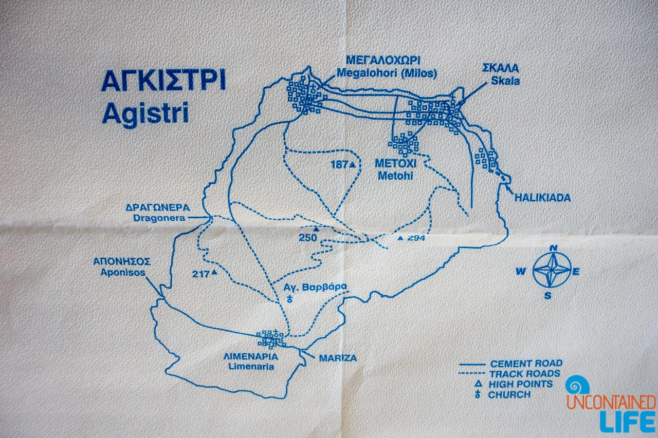 Island, Map, Visit Agistri, Greece, Uncontained Life