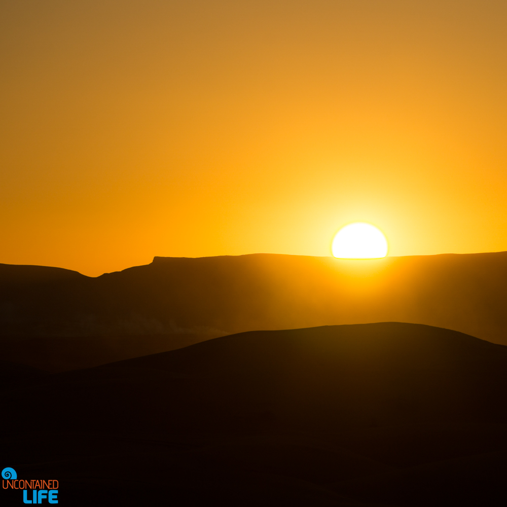 Sunset, silhouette, Visiting the Sahara Desert in Morocco, Uncontained Life