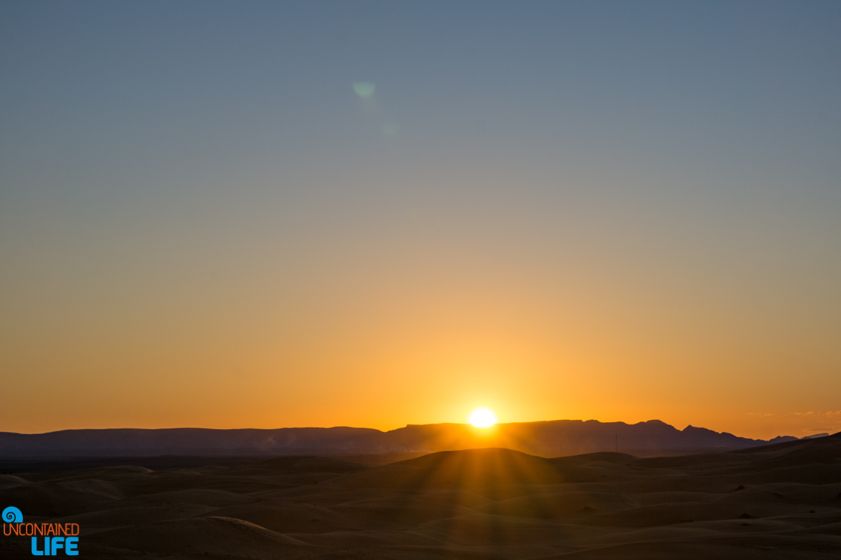 Sunset, Visiting the Sahara Desert in Morocco, Uncontained Life